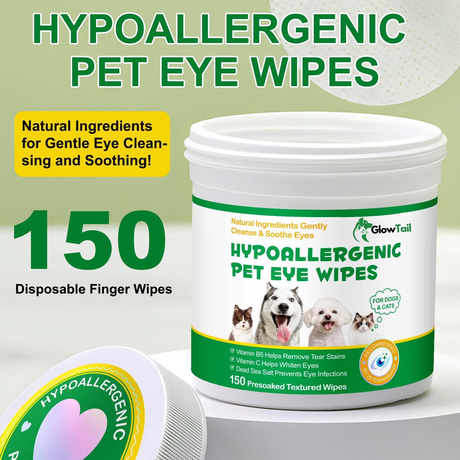 GlowTail® Bright Eyes Wipes