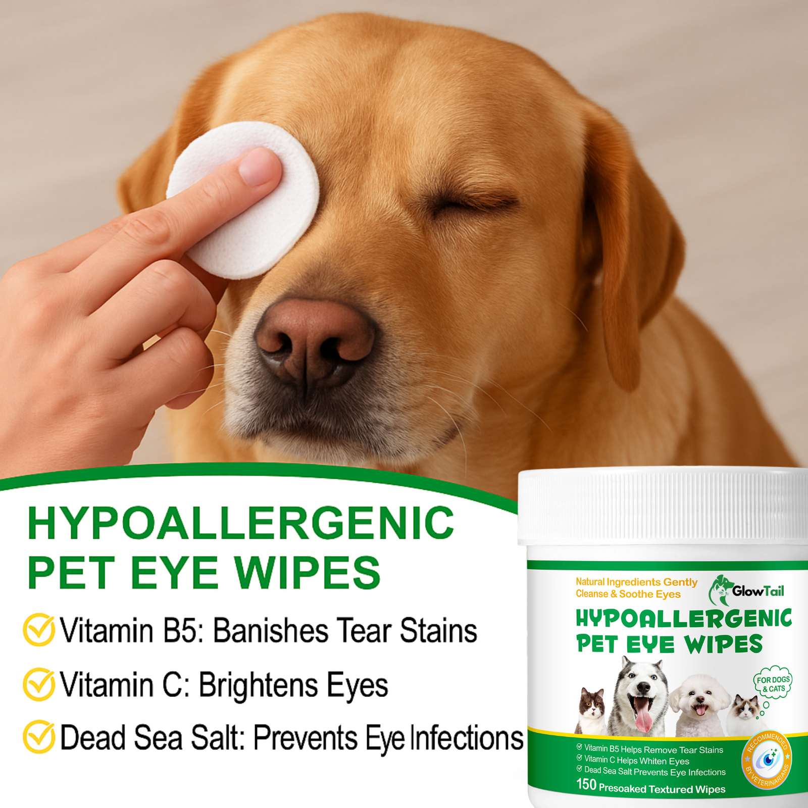 GlowTail® Bright Eyes Wipes